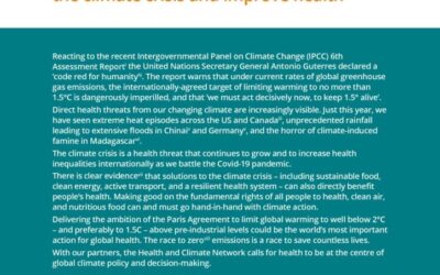 Paris Climate Change Agreement: urgent priority for global health